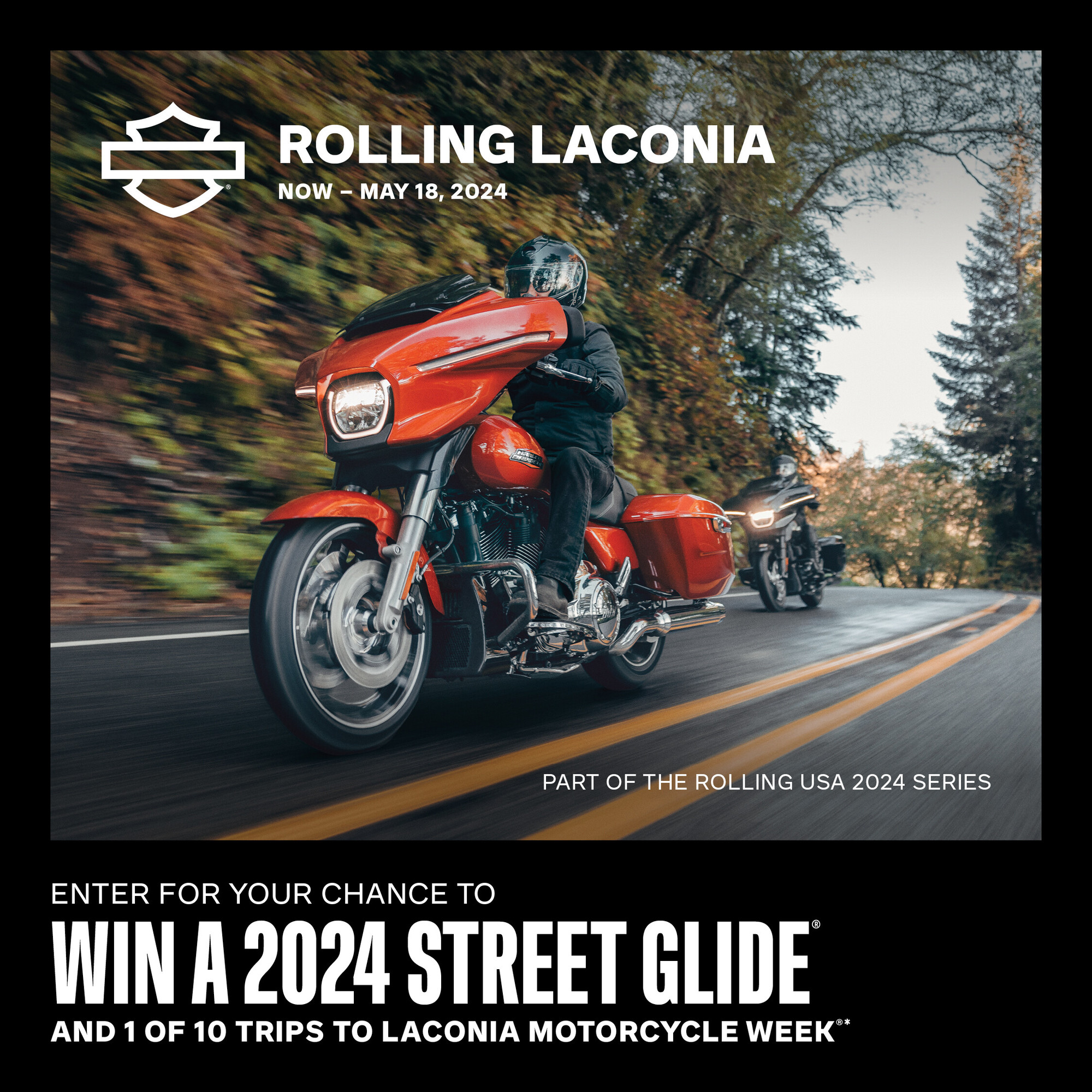 Win a 2024 Street Glide & a trip to Laconia Motorcycle Week!